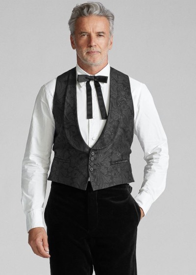 Men's Ralph Lauren Jacquard Tuxedo Vests | 103267JCM